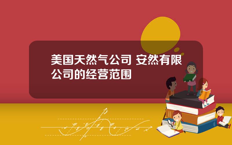 美国天然气公司 安然有限公司的经营范围